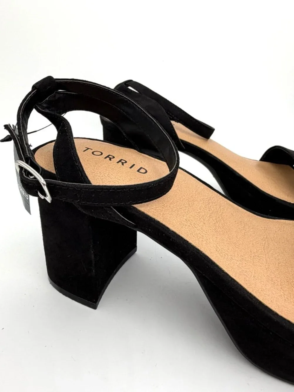 New Torrid Black Platform Block Heel Sandals - Size 8WW